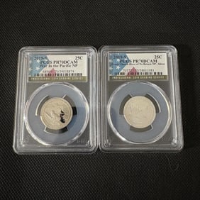 PCGS PR70DCAM War in the Pacific Quarter +