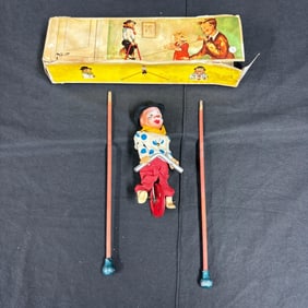 1960s FEWO Tightrope Cyclist Toy