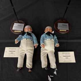 1985 Faith Wick Tweedledee & Tweedledum Dolls