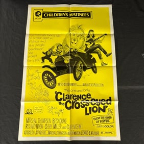 Clarence the Cross Eyed Lion 1972 One Sheet