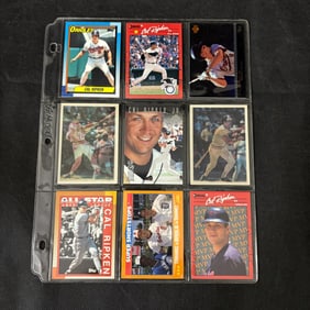 SHEET OF 9 HOF CAL RIPKEN CARDS