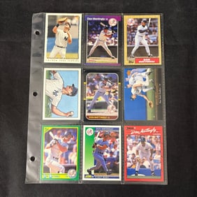 SHEET OF 9 DON MATTINGLY CARDS