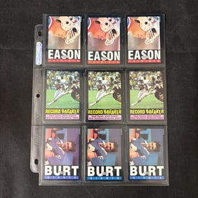 3 EACH 1985 TOPPS ROOKIES EASON/CLAYTON/BURT