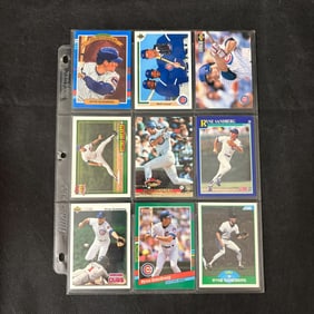 SHEET OF 9 HOF RYNE SANDBERG CARDS