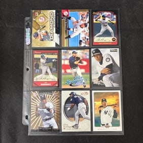 SHEET OF 9 ALEX RODRIGUEZ CARDS