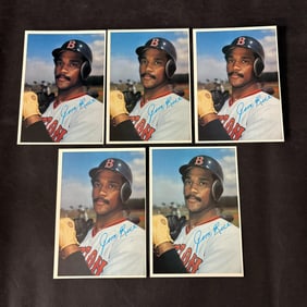 LOT OF 5 1980 TOPPS SUPER HOF JIM RICE CARDS