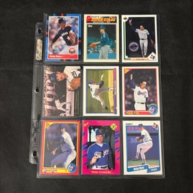 SHEET OF 9 HOF NOLAN RYAN CARDS