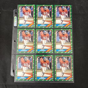 SHEET OF 9 1986 TOPPS VANCE JOHNSON CARDS