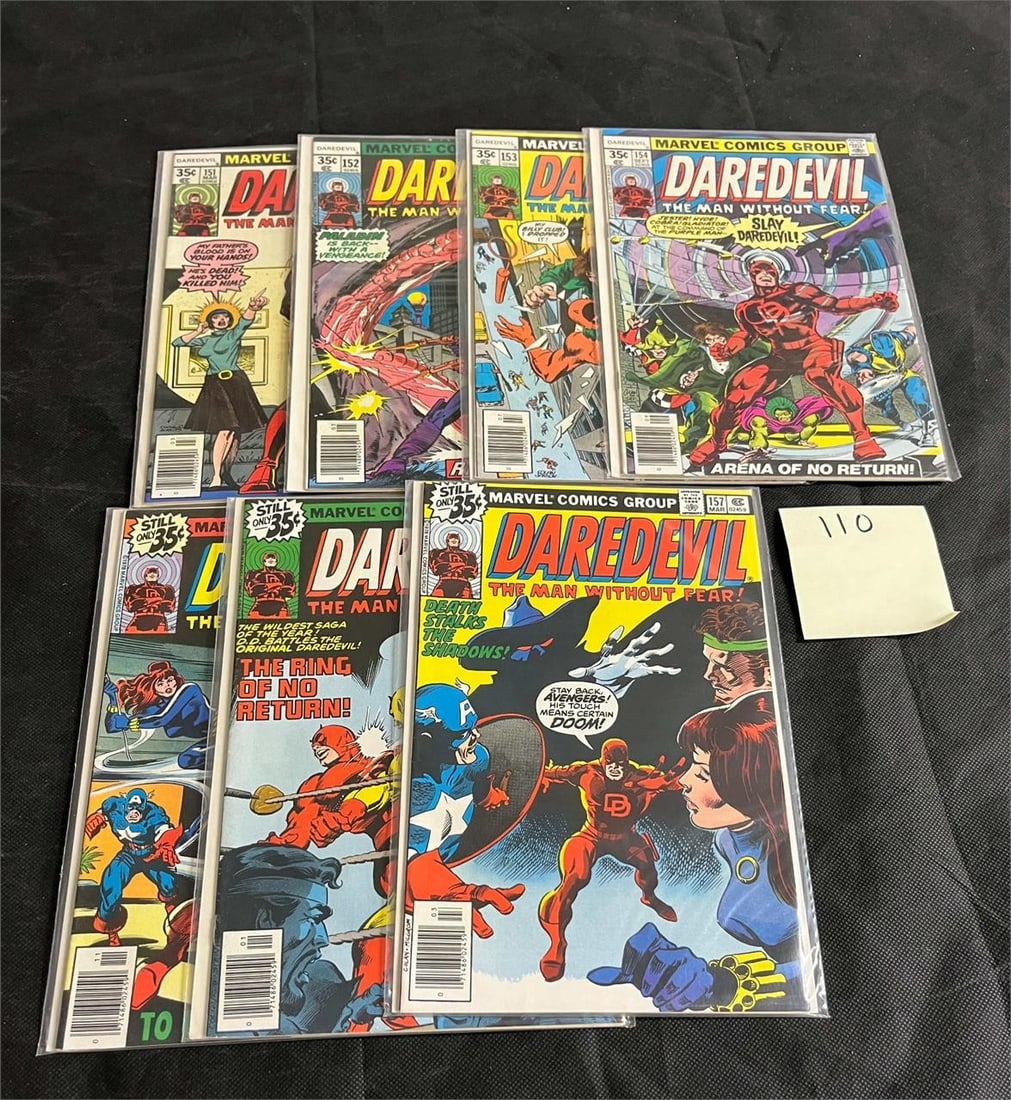 Daredevil 151-157 Bronze Age Comic Books: We ship in-house! We ship internationally. We also offer pick up and we offer a discount for cash payments. Please look at pictures carefully to determine what you believe are the condition of each lo