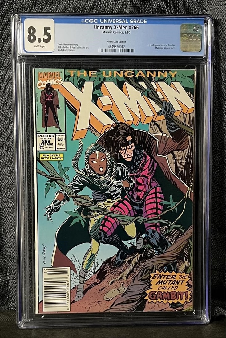 X-men 266 1st Gambit Newsstand Ed. CGC 8.5: We ship in-house! We ship internationally. We also offer pick up and we offer a discount for cash payments. Please look at pictures carefully to determine what you believe are the condition of each lo