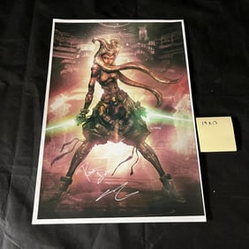 Rosario Dawson Signed Ashoka Print w/ JSA COA