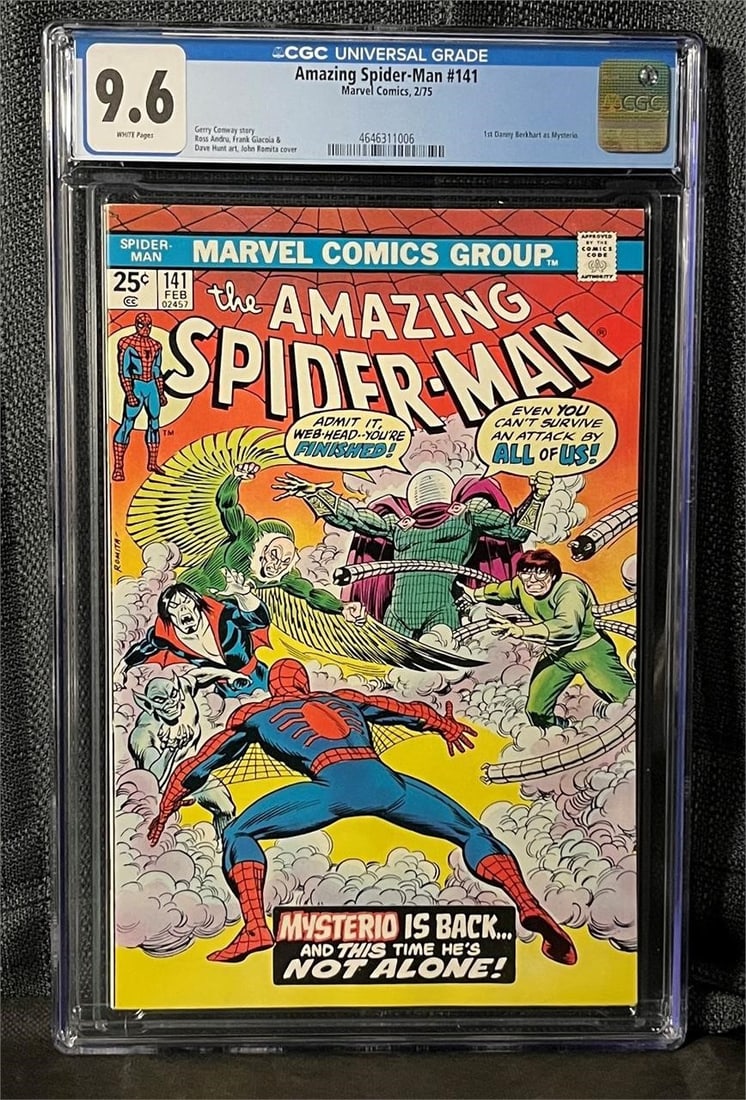 amazing Spider-man 141 1st Danny Berkhart CGC 9.6: We ship in-house! We ship internationally. We also offer pick up and we offer a discount for cash payments. Please look at pictures carefully to determine what you believe are the condition of each lo