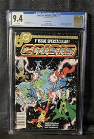 Crisis on Infinite Earths 1 Newsstand Ed. CGC 9.4