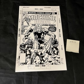 Machine Man 1 Jack Kirby Art Cover Printing Proof
