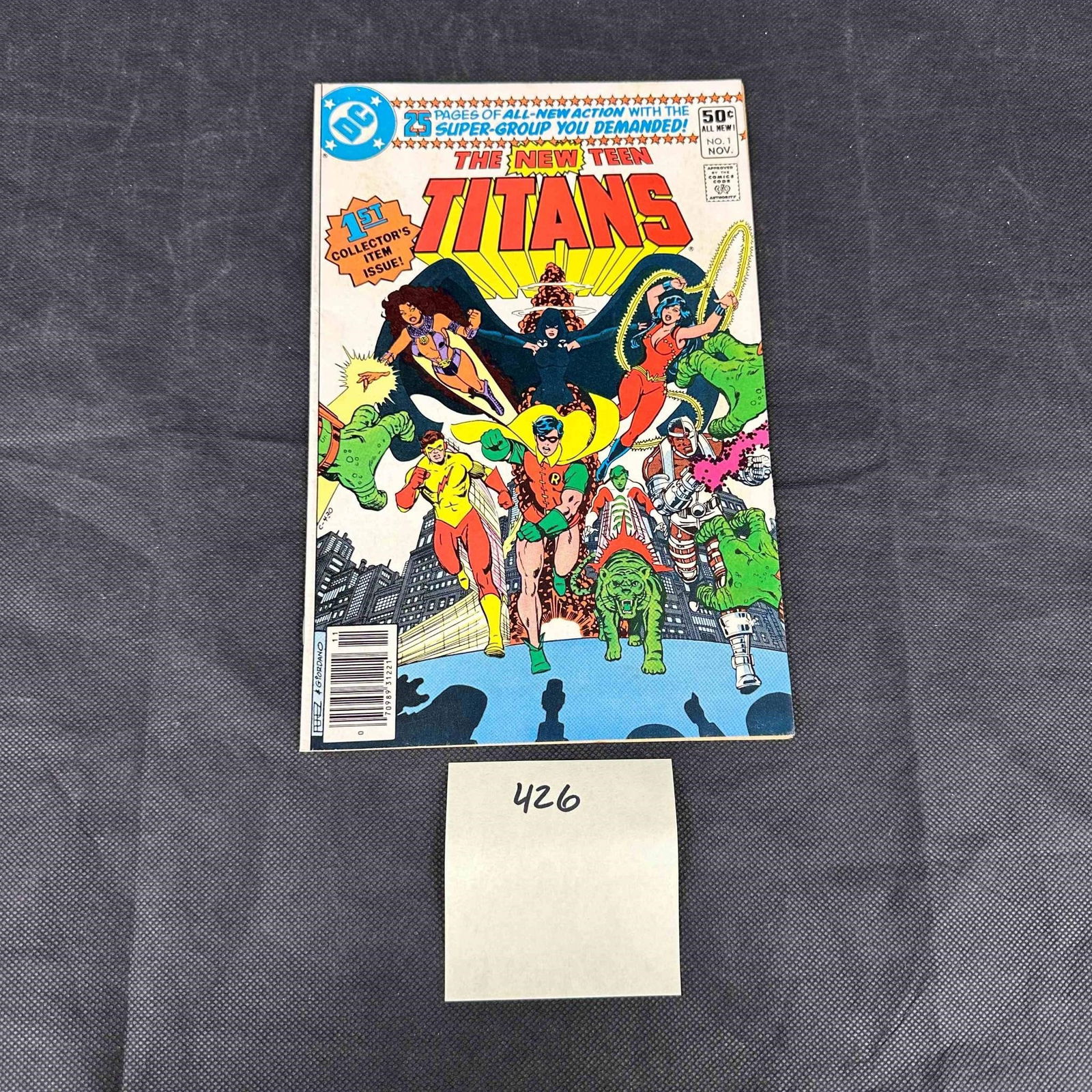 New Teen Titans #1, Newsstand: We ship in-house! We ship internationally. We also offer pick up and we offer a discount for cash payments. Please look at pictures carefully to determine what you believe are the condition of each lo