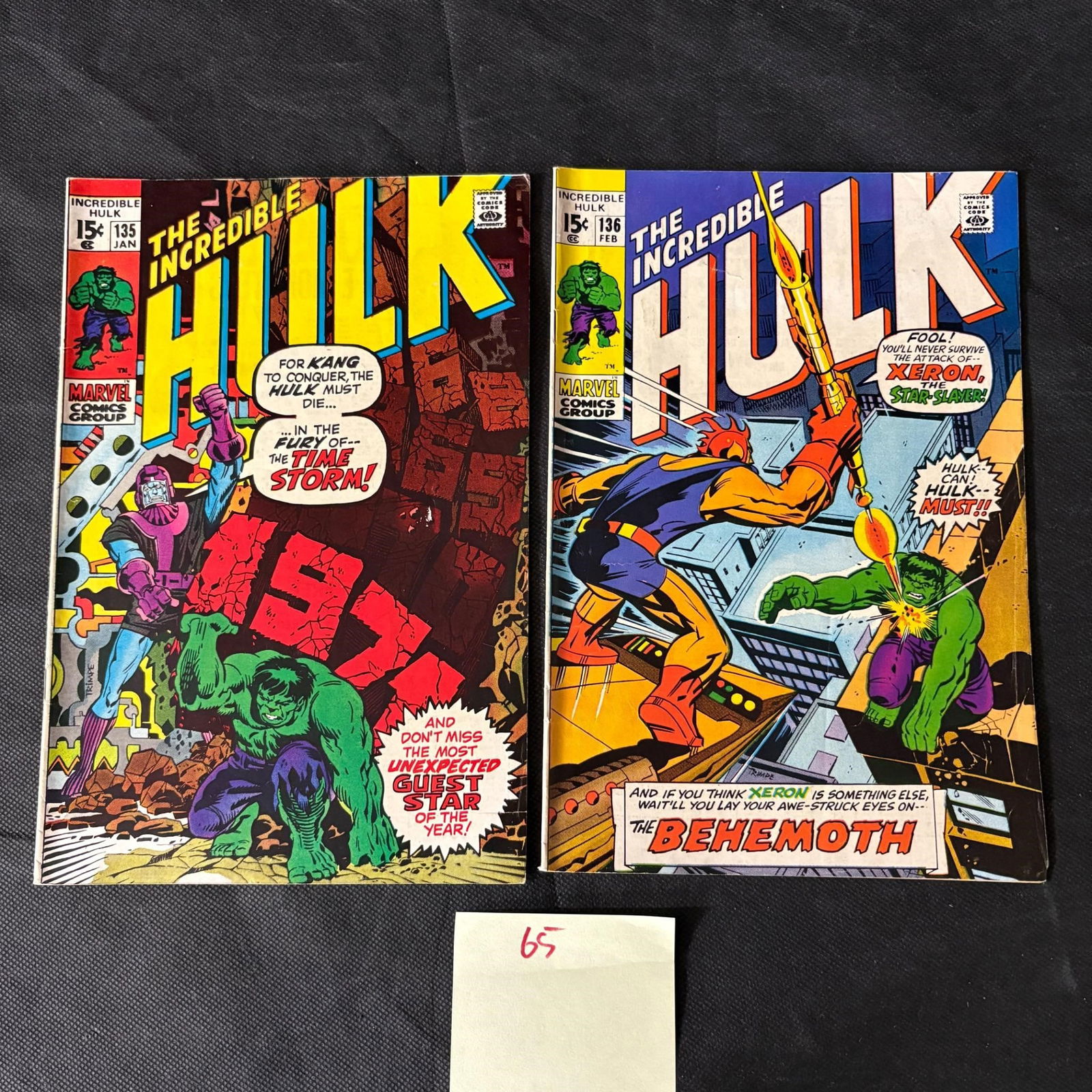 Marvel Comics Hulk 135 & 136 Silver Age Comics (1 of 2)