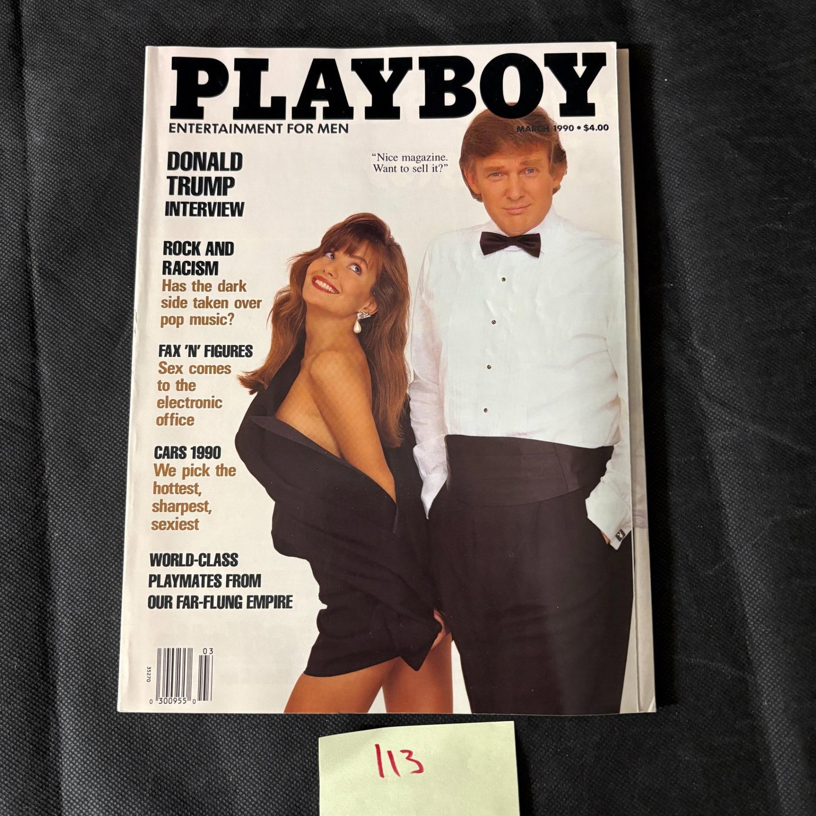 Donald Trump Playboy March 1990 Issue: We ship in-house! We ship internationally. We also offer pick up and we offer a discount for cash payments. Please look at pictures carefully to determine what you believe are the condition of each lo