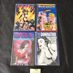 Adult Comic Books w/ Lipstick Comic Books