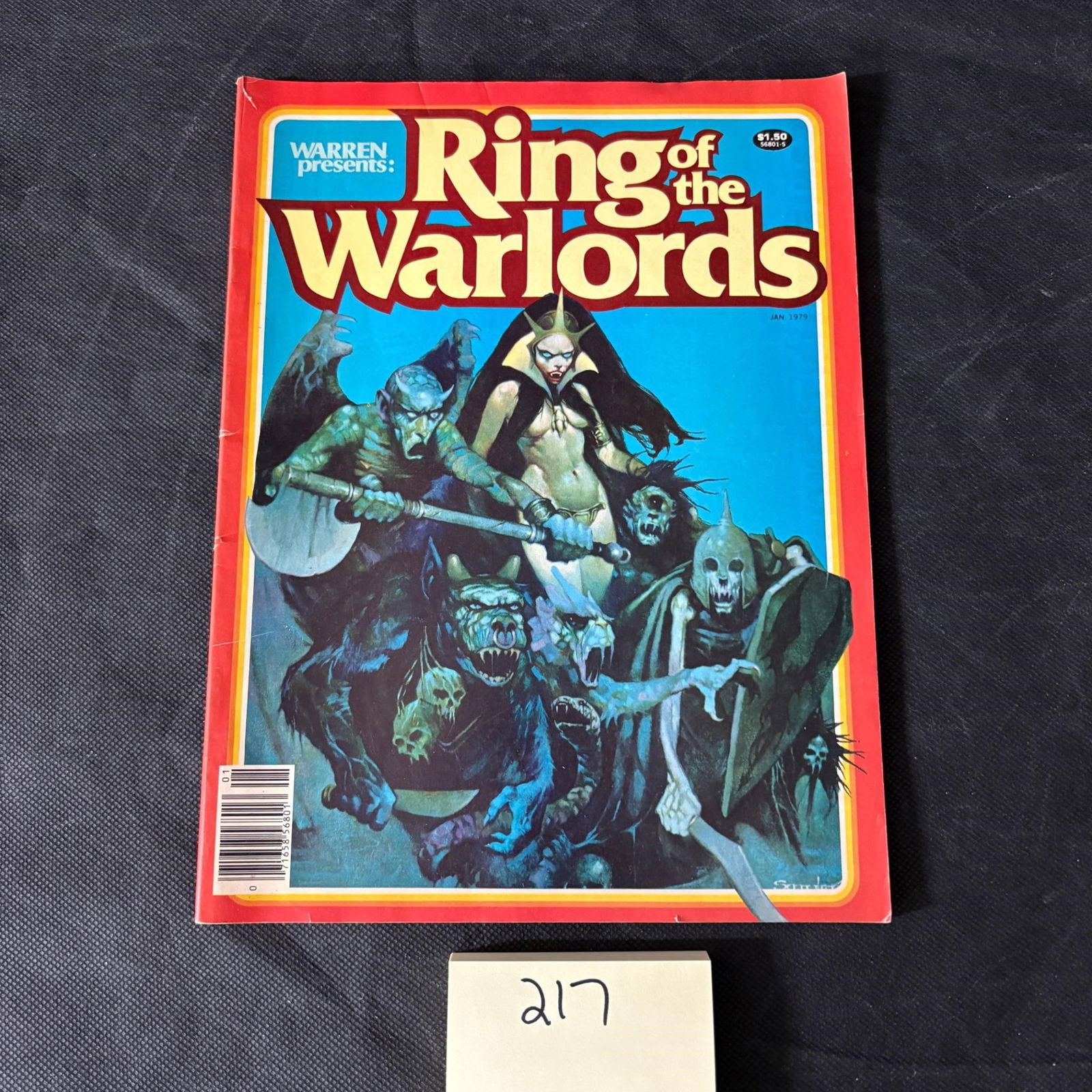 Ring of Warlords #1 Bronze Age Warren Magazine: We ship in-house! We ship internationally. We also offer pick up and we offer a discount for cash payments. Please look at pictures carefully to determine what you believe are the condition of each lo