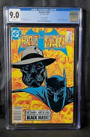 Batman 386 Newsstand Ed. 1st Black Mask CGC 9.0