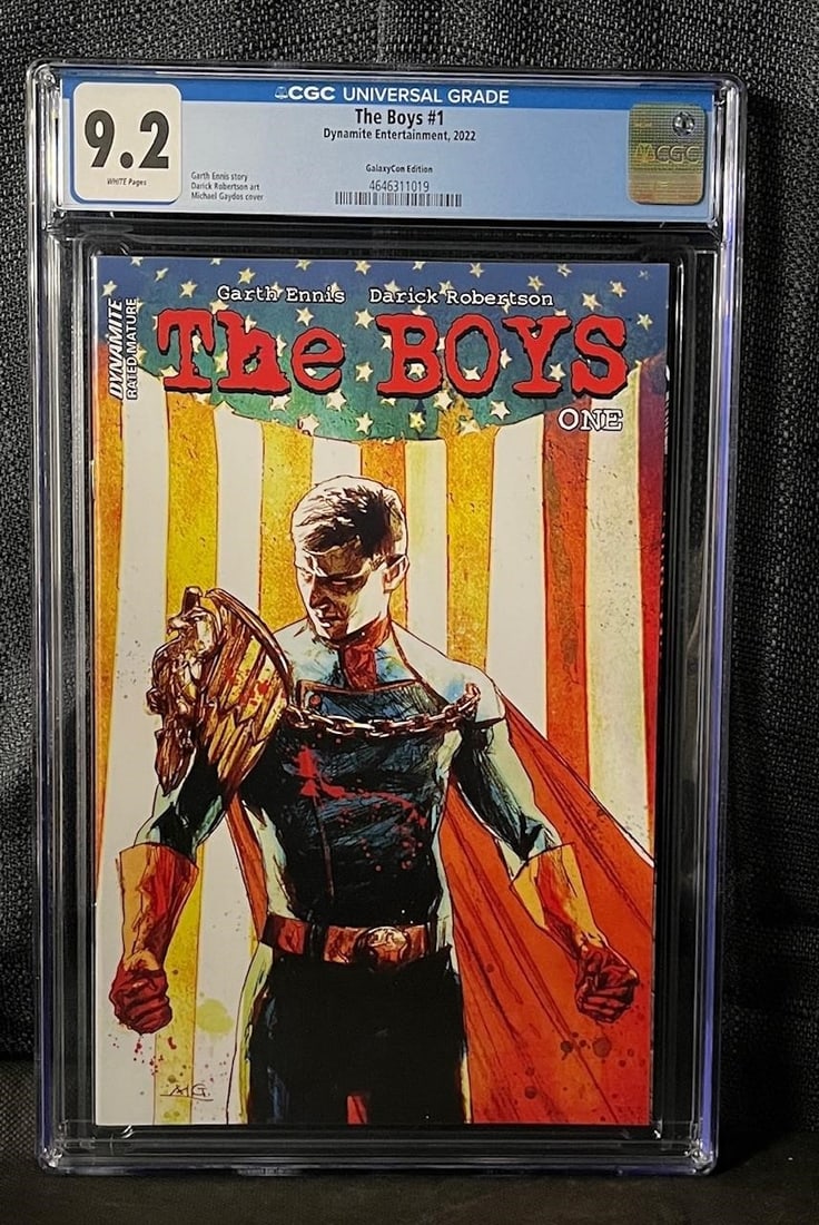 The Boys 1 GalaxyCon Ed. CGC 9.2: We ship in-house! We ship internationally. We also offer pick up and we offer a discount for cash payments. Please look at pictures carefully to determine what you believe are the condition of each lo