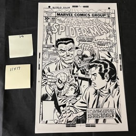 Amazing Spider-man 159 cover B/W Printer Proof