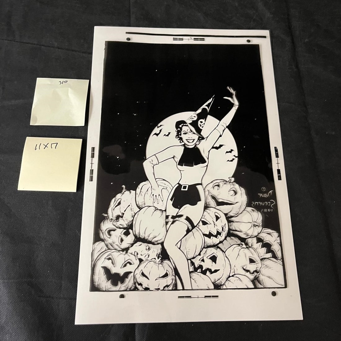 Dave Stevens Poster B/W Printing Proof (1 of 2)