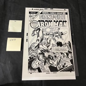 Giant-Size Iron Man 1 B/W Printing Proof