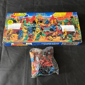Wild West Cowboy and Indians Play Set Orig Box