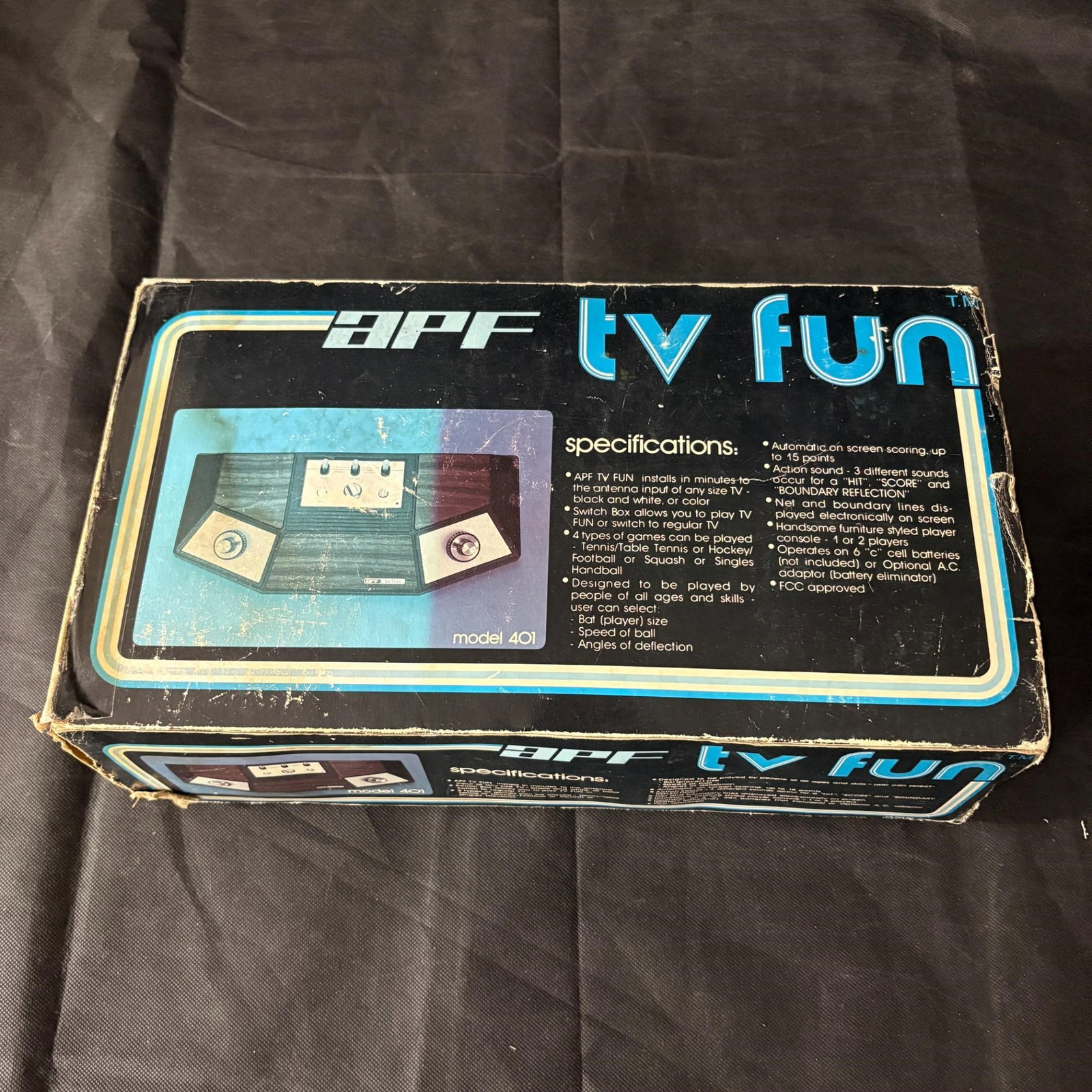Vintage APF TV FUN Model 401 w/ Original Box: We ship in-house! We ship internationally. We also offer pick up and we offer a discount for cash payments. Please look at pictures carefully to determine what you believe are the condition of each lo
