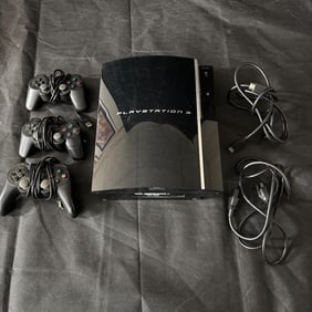 Playstation 3 Video Game Console and Controllers
