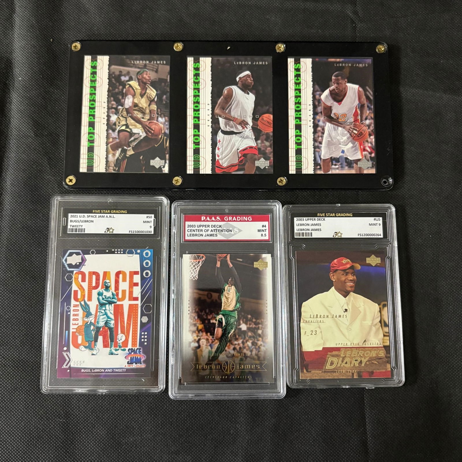 Lebron James Graded Cards, & Top Prospect Display (1 of 2)