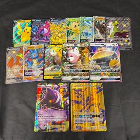 Jumbo Pokemon Card Lot, Gengar EX, Pikachu +
