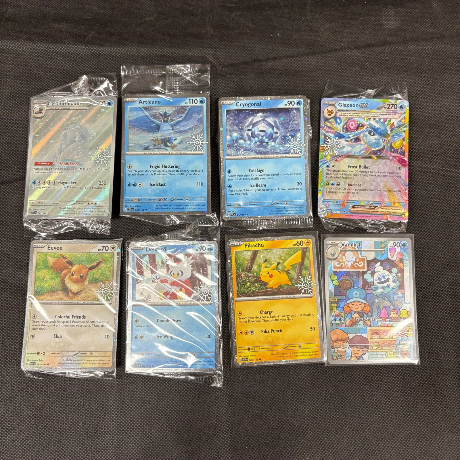 Snowflake Stamp Pokemon Cards, Double Swirl Eevee (1 of 8)