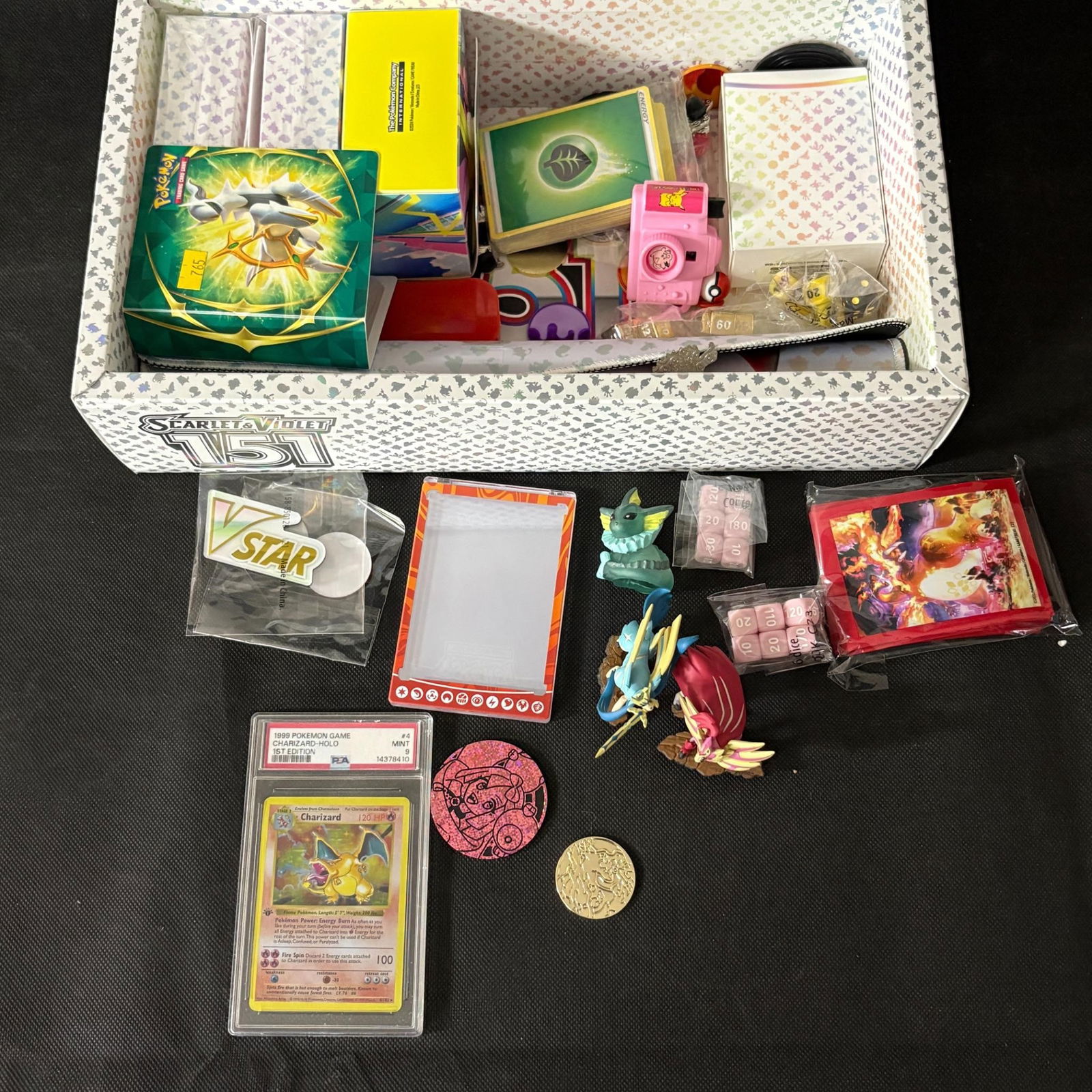 Misc lot of Pokemon Toys and Accessories, FAKE PSA: The PSA Charizard is FAKE! Box of Pokemon toys and accessories. We ship in-house! We ship internationally. We also offer pick up and we offer a discount for cash payments. Please look at pictures care