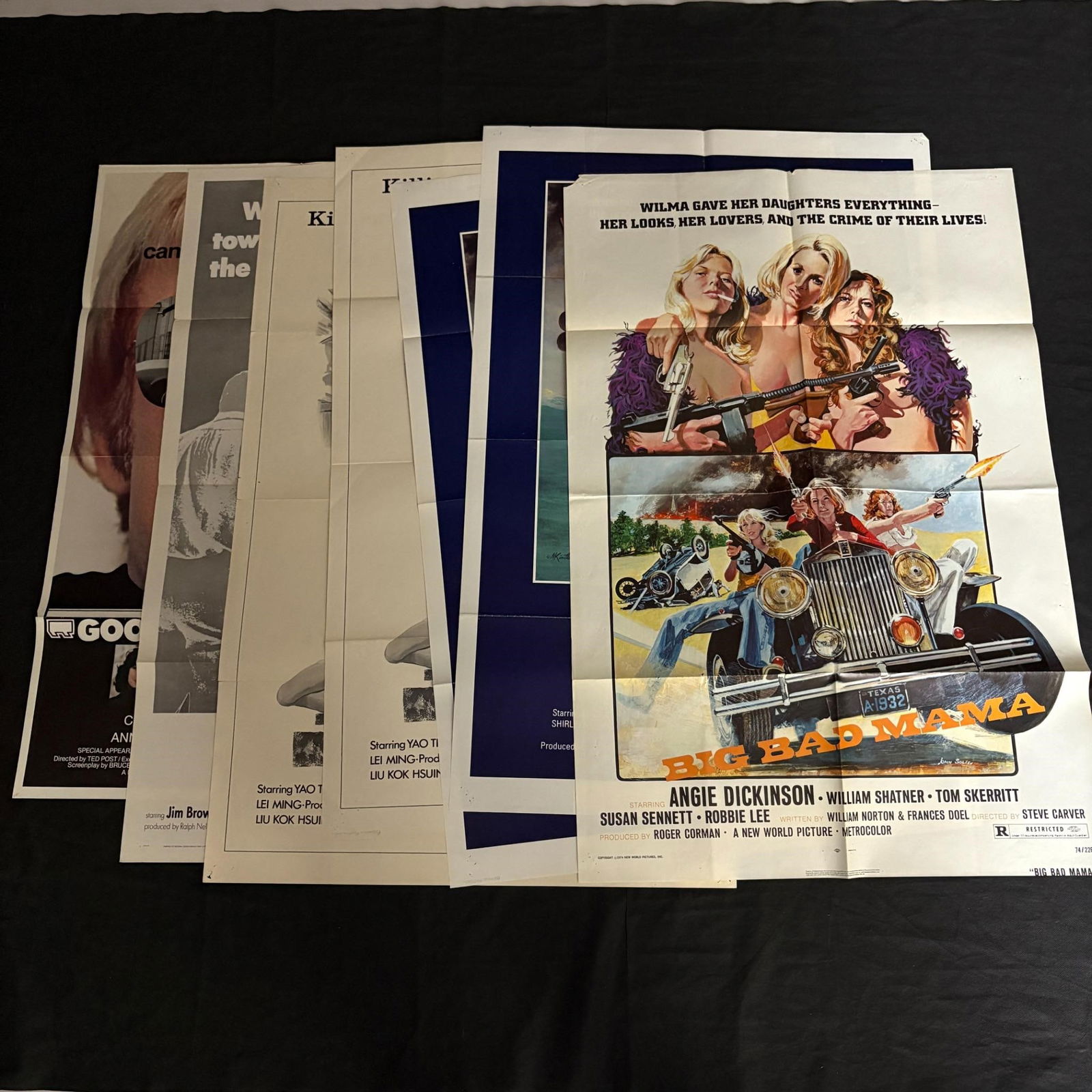 Large lot of 1970s Action One Sheets, Big Bad Mama (1 of 4)