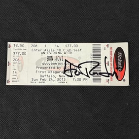 John Bon Jovi Signed Concert Ticket No COA
