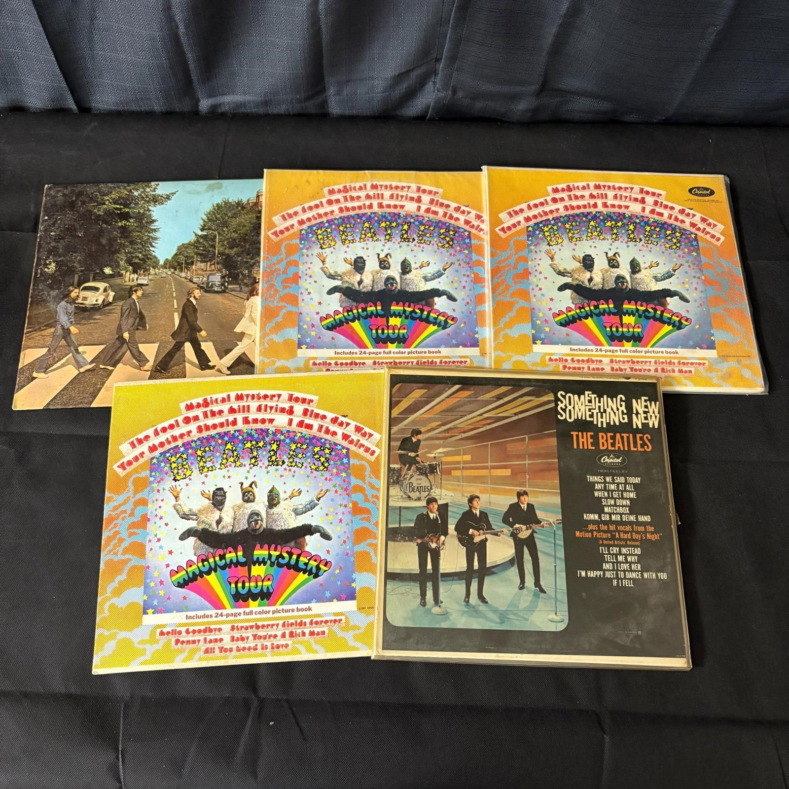 Beatles Records, Magical Mystery Tour, Abbey Road: Lot of Vintage beatles Records. Includes Abbey Road, Magical Mystery Tour, and Something New. We ship in-house! We ship internationally. We also offer pick up and we offer a discount for cash payments