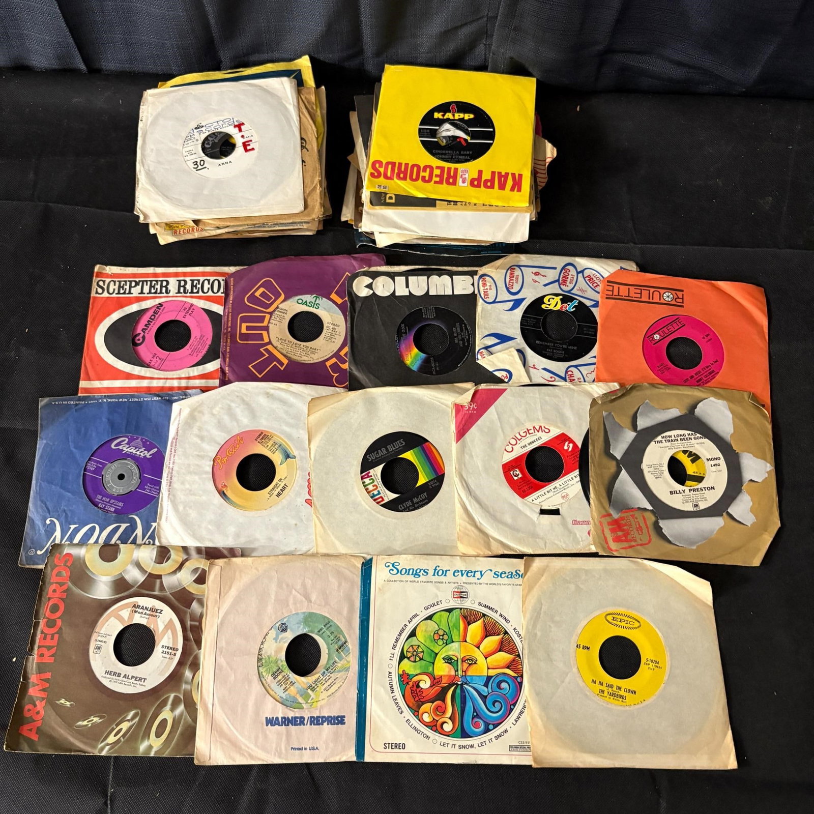 Large lot of 45s Records: We ship in-house! We ship internationally. We also offer pick up and we offer a discount for cash payments. Please look at pictures carefully to determine what you believe are the condition of each lo