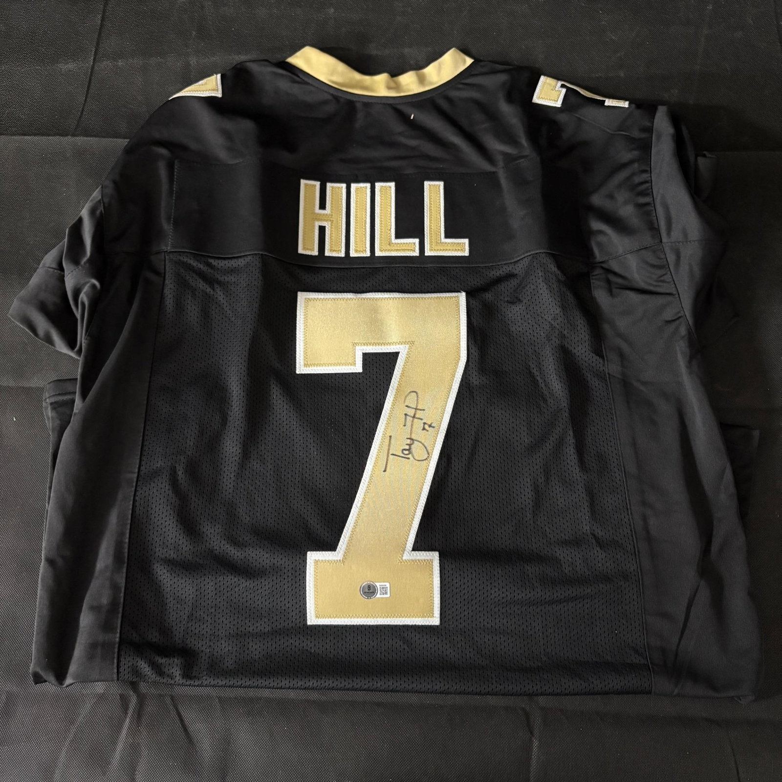 Taysom Hill Autographed Jersey, Beckett COA: Taysom Hill Autographed Football Jersey. Beckett COA. We ship in-house! We ship internationally. We also offer pick up and we offer a discount for cash payments. Please look at pictures carefully to d