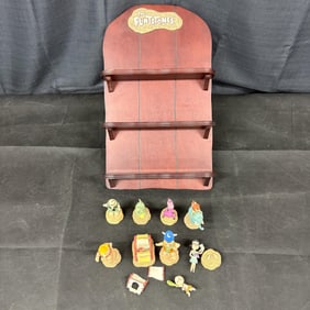 1994 Flintstones Statues and Shelf