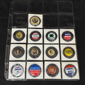 Antique Political Pins, 1902-1960s