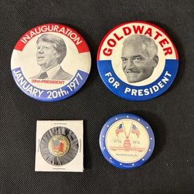 Carter Inauguration, Whitehead 1899 Peace Pin +