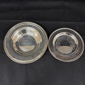Silver Candy Dishes, w/ Silver Certified Back