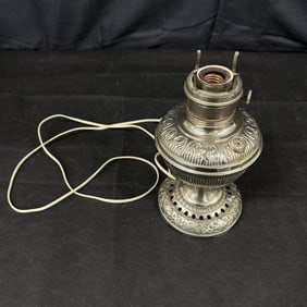 Antique Oil Lamp Converted to Electricity