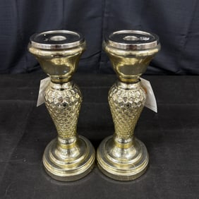 Pair of Aman Home Collection Candlesticks