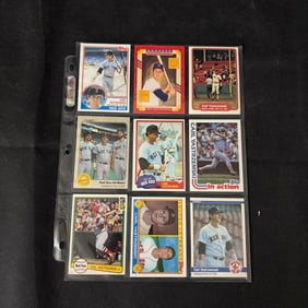SHEET OF 9 HOF CARL YASTRZEMSKI CARDS