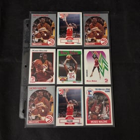 SHEET OF 9 HOF MOSES MAOLONE CARDS