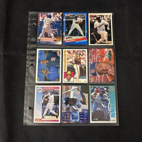 SHEET OF 9 HOF TONY GWYNN CARDS