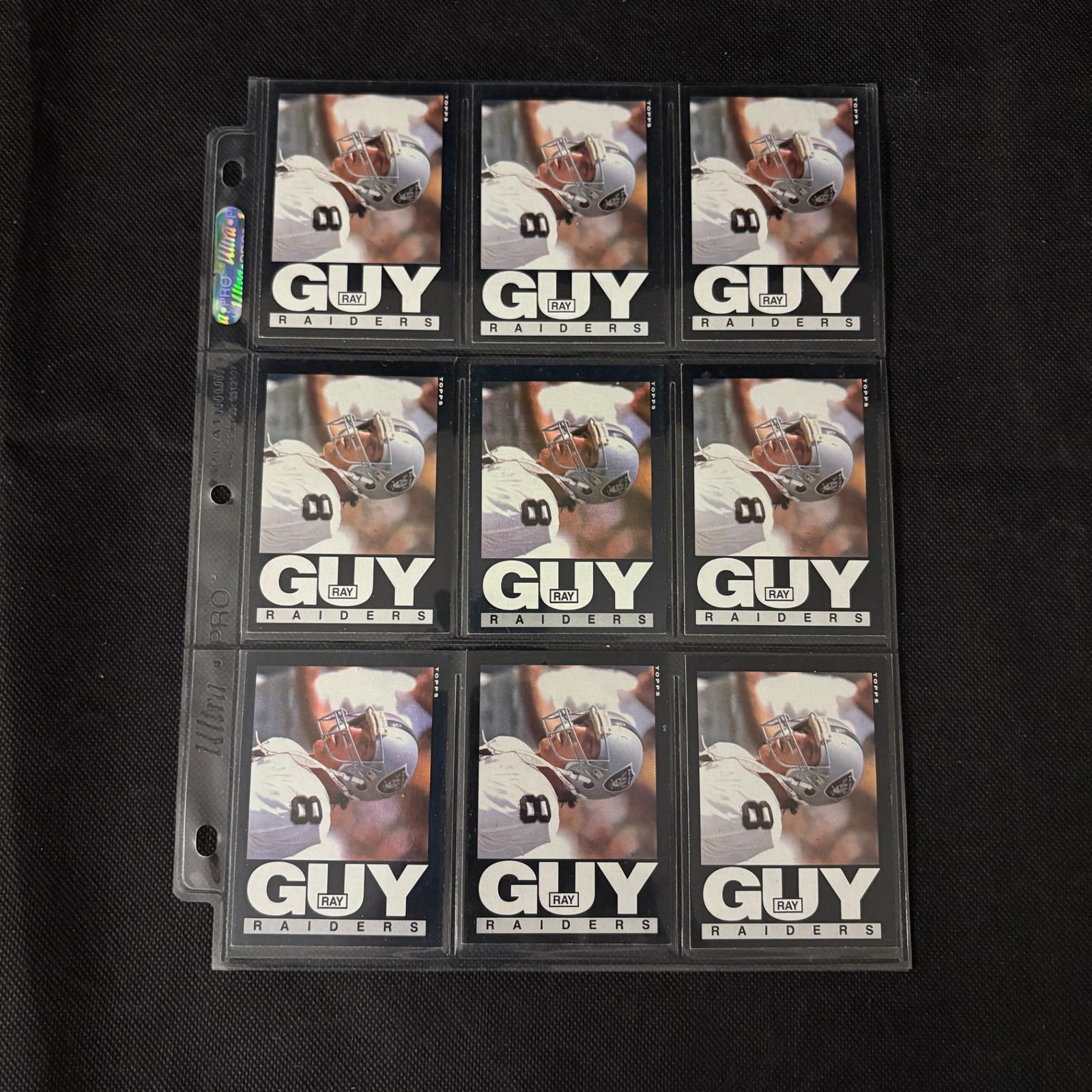 SHEET OF 9 1985 TOPPS HOF RAY GUY CARDS (1 of 2)